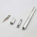 1 Set Metal Handle Scalpel Blade Knife Wood Paper Cutter Craft Pen Engraving Cutting Supplies DIY Stationery Utility Knife - immagine 4