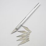 1 Set Metal Handle Scalpel Blade Knife Wood Paper Cutter Craft Pen Engraving Cutting Supplies DIY Stationery Utility Knife - immagine 5