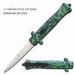 5.5inch Cannabis Leaf (AKC) OTF Knife