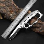 Factory direct selling boxing gloves folding knife stainless steel outdoor folding knife multifunctional camping knife folding knife self-defense boxing knife - immagine 4