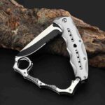 Factory direct selling boxing gloves folding knife stainless steel outdoor folding knife multifunctional camping knife folding knife self-defense boxing knife - immagine 3
