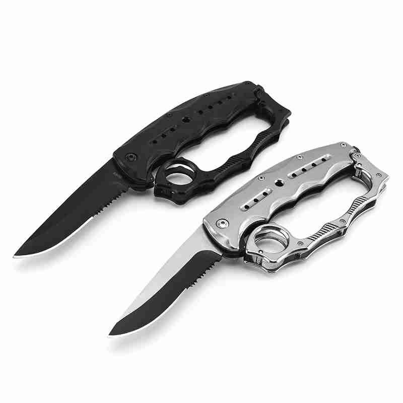 11050770075_968146879.jpg Factory direct selling boxing gloves folding knife stainless steel outdoor folding knife multifunctional camping knife folding knife self-defense boxing knife - immagine 1