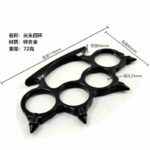 Legal defense equipment finger tiger tip ring hand buckle fist buckle martial arts fight tiger ring fist ring iron four-finger hand brace - immagine 4