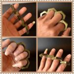Round magic ring ring king martial arts fight ring finger ring legal defense hand buckle fist buckle tiger finger tiger glove - immagine 4