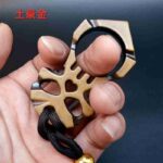 Cthulhu broken window survival key one finger buckle hand buckle with car equipment with single ring tiger legal defense fight punch buckle - immagine 3
