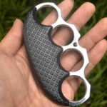 Clip hand buckle fist buckle tiger finger glove legal metal hand brace ring ring martial arts fight iron four-finger tiger - immagine 5