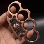 Fist buckle glove iron four-finger tiger ring martial arts fight defense tool metal skull hand buckle hand support