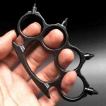Legal defense equipment finger tiger tip ring hand buckle fist buckle martial arts fight tiger ring fist ring iron four-finger hand brace