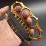 Life-saving rope wrap hand buckle fist buckle tiger ring fist iron four-finger tiger martial arts fighter support child fist ring defense equipment - immagine 6