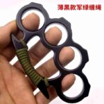 Iron four-finger hand bracer martial arts fight metal ring self-defense hand buckle fist buckle fiberglass alloy finger tiger four-finger ring buckle - immagine 10