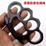 Metal four-finger martial arts fight finger buckle fist ring thickened hand buckle fist buckle glass fiber alloy finger tiger iron four-finger hand support - immagine 11