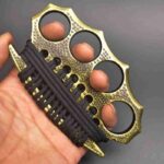Life-saving rope wrap hand buckle fist buckle tiger ring fist iron four-finger tiger martial arts fighter support child fist ring defense equipment - immagine 2