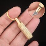 1PCS Mini Brass Capsule Pocket Knife Portable Utility Knifes Survival Knife Keychain Pendant Gadget Letter Package Opener - immagine 3