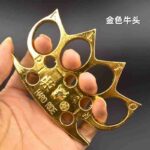 Defense equipment thickened bull head tiger finger martial arts gloves hand buckle fist buckle iron four-finger tiger fighting hand support ring ring - immagine 2