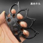 Defense equipment thickened bull head tiger finger martial arts gloves hand buckle fist buckle iron four-finger tiger fighting hand support ring ring - immagine 4