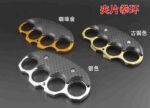 Clip hand buckle fist buckle tiger finger glove legal metal hand brace ring ring martial arts fight iron four-finger tiger - immagine 4