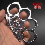 buckle USA finger tiger fist buckle legal defense hand support child knuckle copper ring buckle - immagine 2