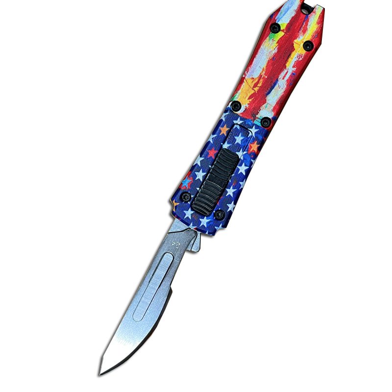 27.jpg mini otf surgery knife, removable blade,pocket EDC keychain knives--SBM-SS027 - immagine 1