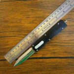 4 INCH GOLD Silver SIDED BLADE double edged switchblade KNIFE-TK025 - immagine 4
