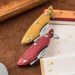 3D Fish Shape Mini Folding Keychain Pocket Knife High Hardness Sharp Blade Outdoor EDC Camping Hunting Survival Tactical Tool - immagine 5