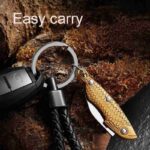 3D Fish Shape Mini Folding Keychain Pocket Knife High Hardness Sharp Blade Outdoor EDC Camping Hunting Survival Tactical Tool - immagine 6