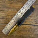 4 INCH GOLD Silver SIDED BLADE double edged switchblade KNIFE-TK025 - immagine 3