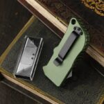 utility Knives，5PCS Blades Survival Pocket Knife Paper Box Cutter Portable DIY Stationery Hand Tools Multitool - immagine 2