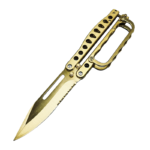 butterfly trench knife-4 colors folding Balisong with knuckle guard - immagine 7