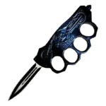 9 inch BIKER Knuckle OTF Knife&defender brass knuckle switchblade-TKT200-02