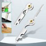 Brand New Stainless Steel Multifunctional Key Tool Bottle Opener Rotary Screwdriver Outdoor Knife Gift - immagine 4
