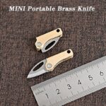 Brass Magnetic Attraction MINI Folding Knife Portable Unboxing Small Blade Keychain CS GO Hanging Outdoor Camping EDC Knife - immagine 2