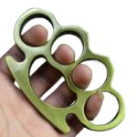 Cross-border aluminum alloy martial arts fighting fiberglass finger tiger hand buckle fist buckle thickened black four-finger glove aluminum tiger ring - immagine 6