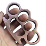Cross-border aluminum alloy martial arts fighting fiberglass finger tiger hand buckle fist buckle thickened black four-finger glove aluminum tiger ring - immagine 7