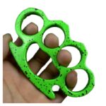 Cross-border aluminum alloy martial arts fighting fiberglass finger tiger hand buckle fist buckle thickened black four-finger glove aluminum tiger ring - immagine 2