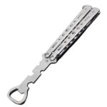 butterfly knife bottle opener/ practice butterfly knife and fork trainer balisong - immagine 12