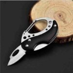 Cutting Tool Survival Carabiner Snap Mini Knife Spring Clip Camping Hiking Hook Backpack Tactical Buckle ClipKey Ring Keychain - immagine 2