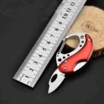 Cutting Tool Survival Carabiner Snap Mini Knife Spring Clip Camping Hiking Hook Backpack Tactical Buckle ClipKey Ring Keychain - immagine 4