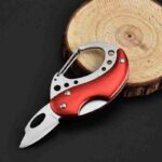 Cutting Tool Survival Carabiner Snap Mini Knife Spring Clip Camping Hiking Hook Backpack Tactical Buckle ClipKey Ring Keychain - immagine 5