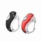 Cutting Tool Survival Carabiner Snap Mini Knife Spring Clip Camping Hiking Hook Backpack Tactical Buckle ClipKey Ring Keychain - immagine 6