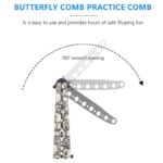 Foldable Butterfly Knife Ghost Head Butterfly Knife Transformable Blunt Balisong Pocket Trainer Survival Knife for Outdoor Game - immagine 4