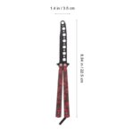 Foldable Butterfly Knife Ghost Head Butterfly Knife Transformable Blunt Balisong Pocket Trainer Survival Knife for Outdoor Game - immagine 6