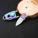 Gyro Shape Knife EDC Key Ring Folding Knife Mini Carrying Pocket High Hardness Pocket Knife Self-defense Folding Knife - immagine 2