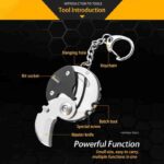 Keychain Screwdriver Multifunctional Hexagon Coin Outdoor EDC Tool Hexagon Folding Coin Knife Pocket Fold Mini coltello Gear Pee - immagine 12