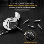 Keychain Screwdriver Multifunctional Hexagon Coin Outdoor EDC Tool Hexagon Folding Coin Knife Pocket Fold Mini coltello Gear Pee - immagine 14