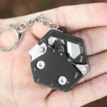 Keychain Screwdriver Multifunctional Hexagon Coin Outdoor EDC Tool Hexagon Folding Coin Knife Pocket Fold Mini coltello Gear Pee - immagine 3
