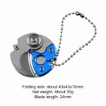 Keychain Screwdriver Multifunctional Hexagon Coin Outdoor EDC Tool Hexagon Folding Coin Knife Pocket Fold Mini coltello Gear Pee - immagine 4