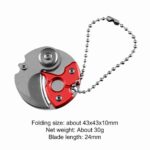 Keychain Screwdriver Multifunctional Hexagon Coin Outdoor EDC Tool Hexagon Folding Coin Knife Pocket Fold Mini coltello Gear Pee - immagine 5