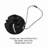 Keychain Screwdriver Multifunctional Hexagon Coin Outdoor EDC Tool Hexagon Folding Coin Knife Pocket Fold Mini coltello Gear Pee - immagine 6