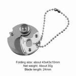 Keychain Screwdriver Multifunctional Hexagon Coin Outdoor EDC Tool Hexagon Folding Coin Knife Pocket Fold Mini coltello Gear Pee - immagine 7