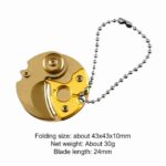 Keychain Screwdriver Multifunctional Hexagon Coin Outdoor EDC Tool Hexagon Folding Coin Knife Pocket Fold Mini coltello Gear Pee - immagine 8